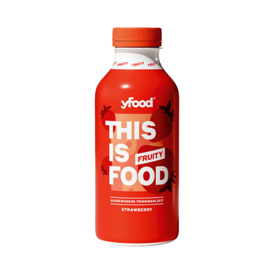 4260556637396 - yfood Drink Fruity Strawberry ausgewogene Trinkmahlzeit EINWEG PET 500ml